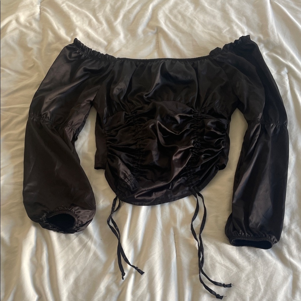 Crave Fame Black Off-Shoulder Top